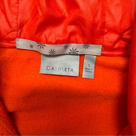 Athleta Orange Red Verbier Jacket Hooded Full Zip Sporty Athletic Soft Shell S - Picture 6 of 6